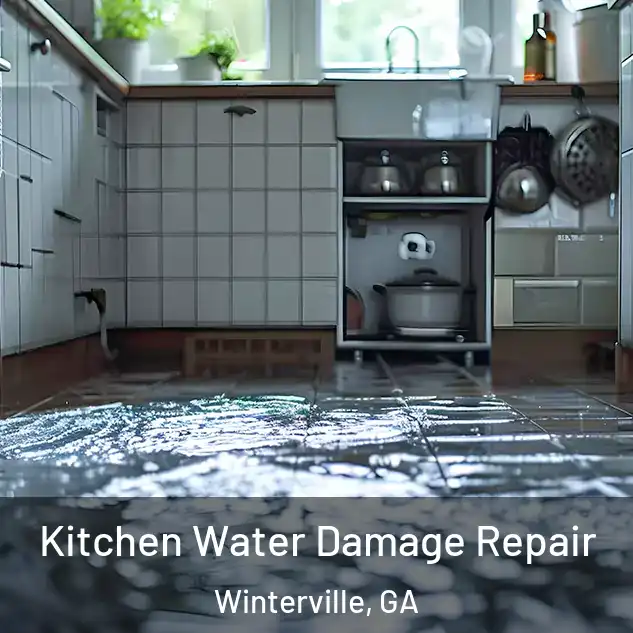  Kitchen Water Damage Repair Winterville, GA